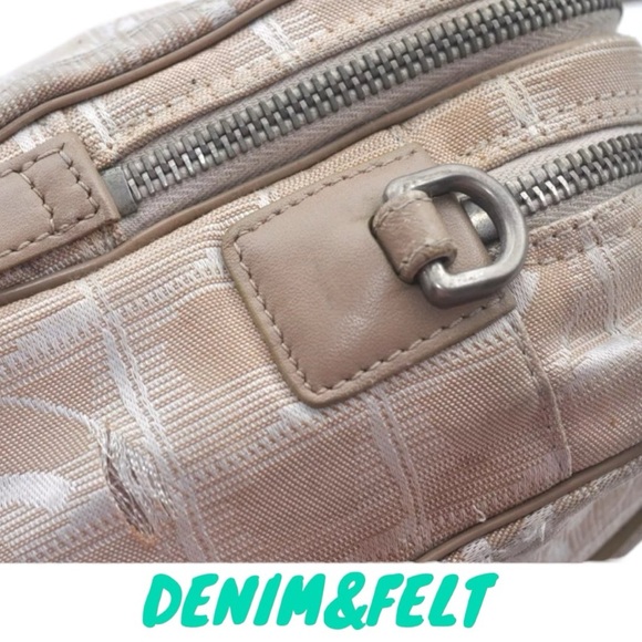 CHANEL Nylon/Leather New Travel Line 2Way Shoulder/Hand Bag/Tote | Beige 🖤 - Picture 12 of 16